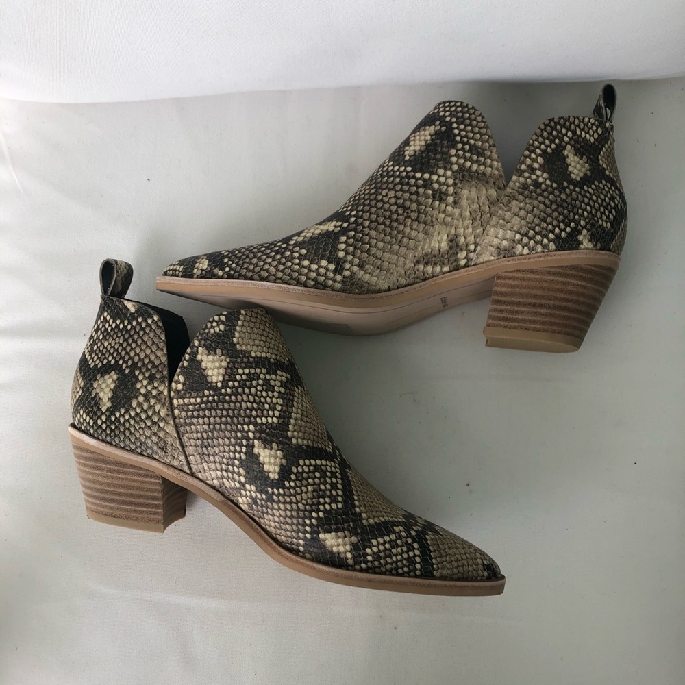 Dolce Vita Shoes Sonni Western Ankle Snakeskin Booties Boots Size 7.5 NEW - Picture 5 of 8